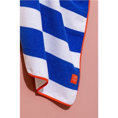 Biasse %100 Pamuk Plaj Havlusu - Beyaz/Mavi - 70x150 cm