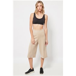 Bermudas con cintura alta Beige