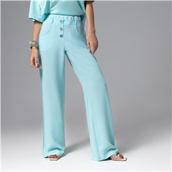 Брюки с двойным поясом, Раскованный шик (лазурные)