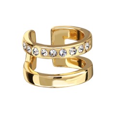 Каффа левая (кристаллы SW белые; покрытие золото), Есть комплект