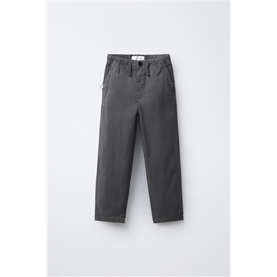 ELASTIC TEXTURED TROUSERS