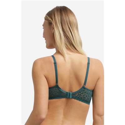 Sujetador sin aro de encaje floral