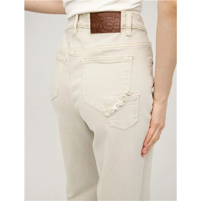 Бежевые базовые джинсы