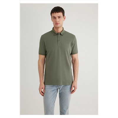Mavi Haki Polo Tişört Slim Fit / Dar Kesim 063247-33198
