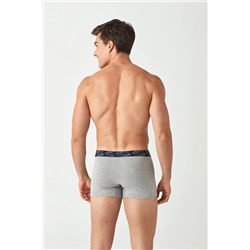 U.S. Polo Assn. Erkek Gri Melanj - Lacivert 2 Li Boxer 80366