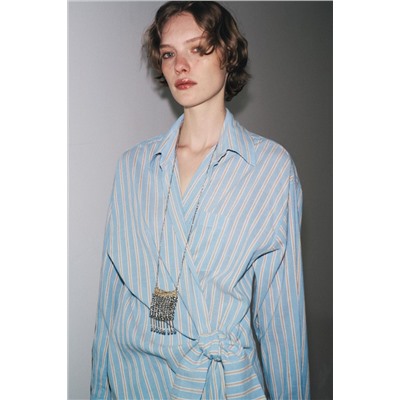 ZW COLLECTION STRIPED WRAP DRESS