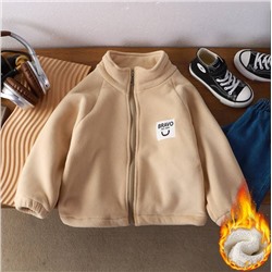 Детские двусторонние флисовые утолщенные куртки