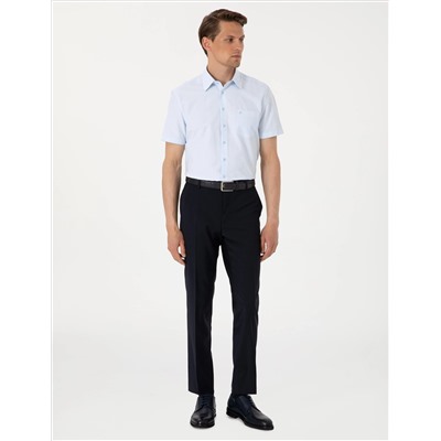 Açık Mavi Regular Fit Kısa Kollu Gömlek