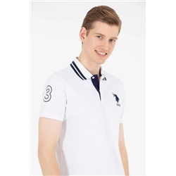 Erkek Beyaz Basic Polo Yaka Tişört