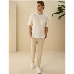 Ekru Comfort Fit Tişört