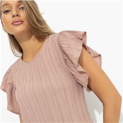 Блуза из жатой ткани, Потому что нужно! (коричневая)