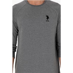 Erkek Antrasit Melanj Basic Sweatshirt