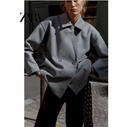 Женское однобортное пальто из искусственной шерсти ZAR*A