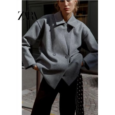 Женское однобортное пальто из искусственной шерсти ZAR*A