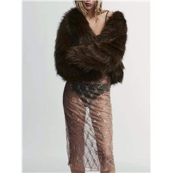 Женская шуба из искусственного меха с красивейшим блеском  ZAR*A 💤