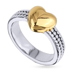 Кольцо Сердцебиение (покрытие родий, золото), Есть комплект