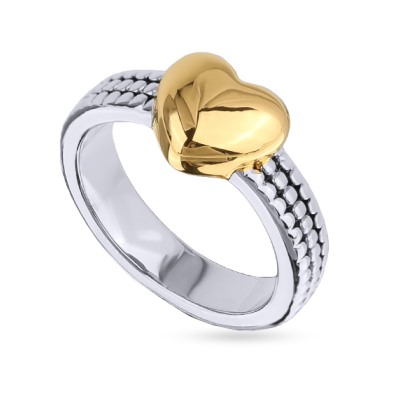 Кольцо Сердцебиение (покрытие родий, золото), Есть комплект