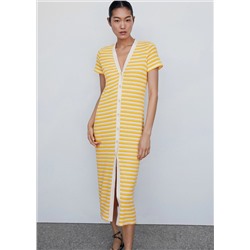 Vestido punto rayas