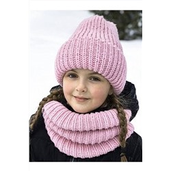 Комплект шапка и снуд 12з15221 розовый #289148