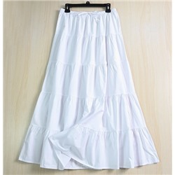 Женская юбка хлопковая эластичная завязка на талии