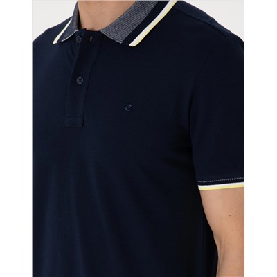 Lacivert Slim Fit Polo Yaka Tişört