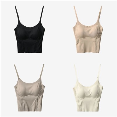 Женский топ майка со встроенными чашечками и регулируемыми бретелями, экспорт  (5 цветов)