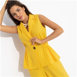 Жилет приталенный, Летнее наслаждение (желтый)