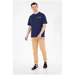Erkek Lacivert Oversize Bisiklet Yaka Tişört