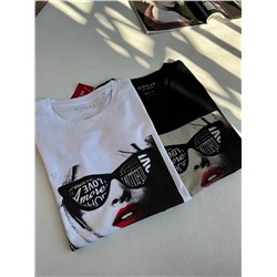 Женская приталенная футболка с ярким принтом ГЕС*С (Возможно незначительные деффекты!!!)