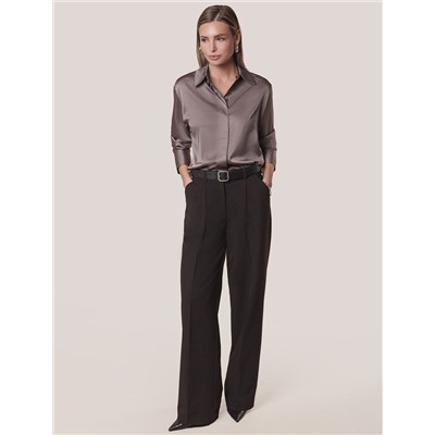 Блузка из сатина с эластаном