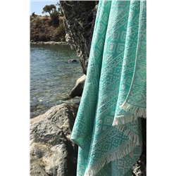 Denizli Concept Yeşil Kilim Peştamal - Plaj Ve Günlük Kullanım Için Su Emici Peştemal