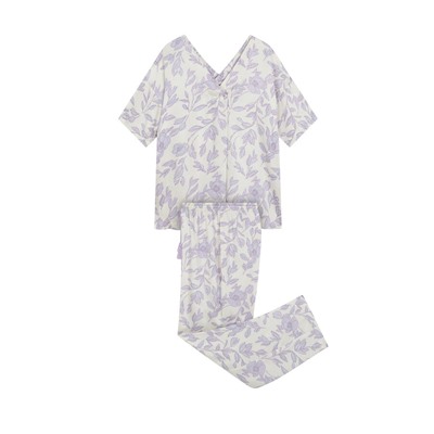 Pijama largo estampado viscosa