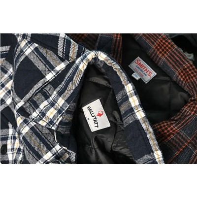 Мужская стеганая хлопковая теплая свободная повседневная рубашка