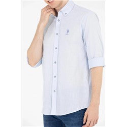 Erkek Mavi Uzun Kollu Gömlek