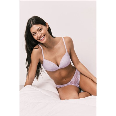 Tanga encaje lila