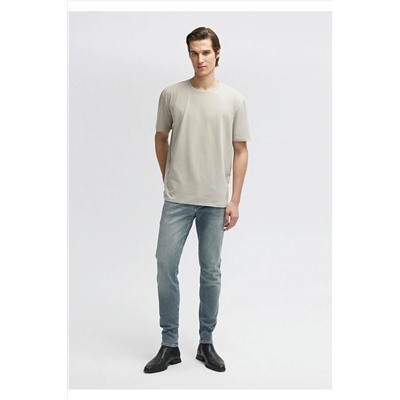 Mavi Stretch Bej Basic Tişört Loose Fit / Bol Rahat Kesim 0610136-70100