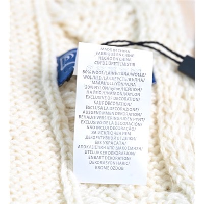 Классический вышитый шарф из смеси шерсти РАЛЬ*Ф Л