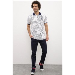 Erkek Beyaz Polo Yaka Tişört