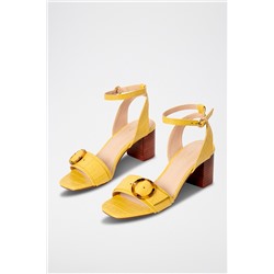 Sandalias de tacón Naranja