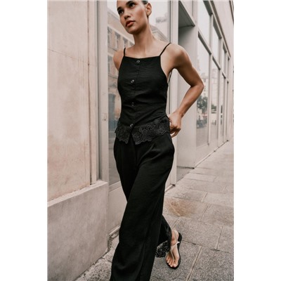 OPEN BACK EMBROIDERED TOP