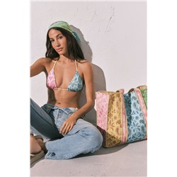 Top bikini triangular estampado multicolor