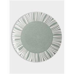 Тарелка обеденная, 27.5 см, серо-зелёная, Solaris