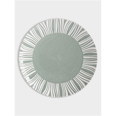 Тарелка обеденная, 27.5 см, серо-зелёная, Solaris