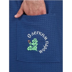 Накидка вафельная мужская с вышивкой