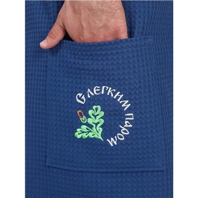 Накидка вафельная мужская с вышивкой