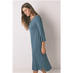 Camisón midi viscosa verde
