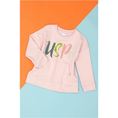 Kız Çocuk Toz Pembe Sweatshirt