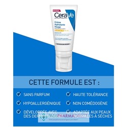Cerave Crème Hydratante Visage SPF30 - Peaux Normales à Sèches 52ml