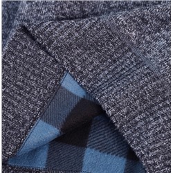 Мужской свитер с длинным рукавом и воротником-стойкой