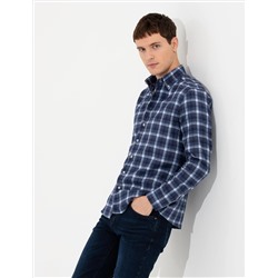Lacivert Slim Fit Uzun Kollu Gömlek